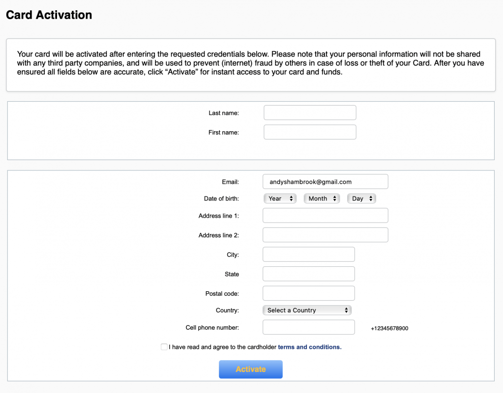 Help how to use my virtual card Their Perfect Gift